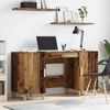 vidaXL Schreibtisch mit Regal Altholz 140 x 50 x 75 cm Holzwerkstoff