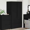 vidaXL Badezimmerschrank Schwarz 79,5 x 49 x 156 cm Holzwerkstoff
