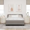 vidaXL Boxspringbett mit Matratze Taupe 200 x 160 cm Polyester