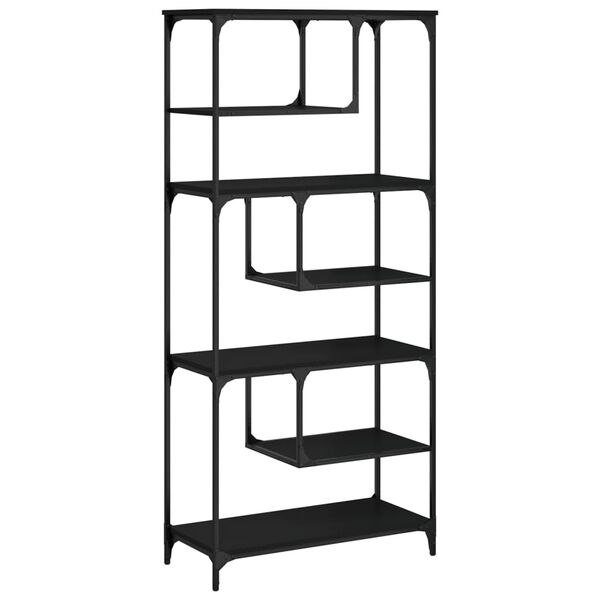 vidaXL B&uuml;cherregal Schwarz 81x36x176 cm Holzwerkstoff