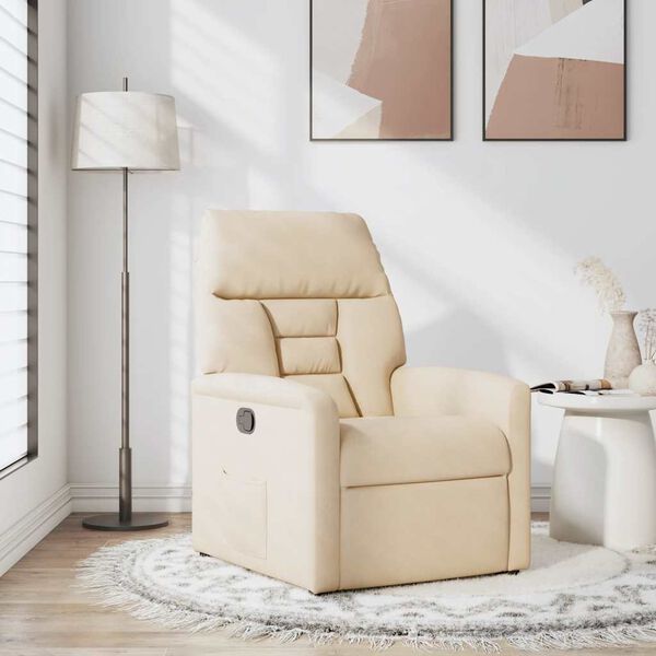 vidaXL Relaxsessel Beige Mikrofasergewebe