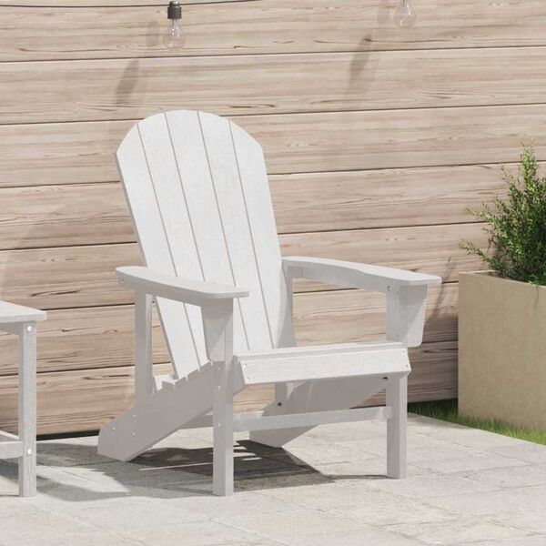 vidaXL Adirondack-Stuhl Weiß 74 x 82 x 92 cm HDPE