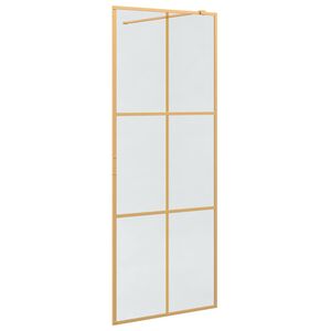 vidaXL Walk-in Duschwand Gold 80 x 195 cm Geh&auml;rtetes Glas