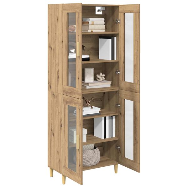 vidaXL Highboard Artisan-Eiche 69,5 x 34 x 180 cm Holzwerkstoff
