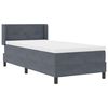 vidaXL Boxspringbett mit Matratze Dunkelgrau 200 x 80 cm Samt
