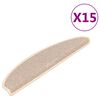 vidaXL Stufenmatten 15 Stk. 65x21x4 cm Wei&szlig; und Braun Halbrund Gro&szlig;