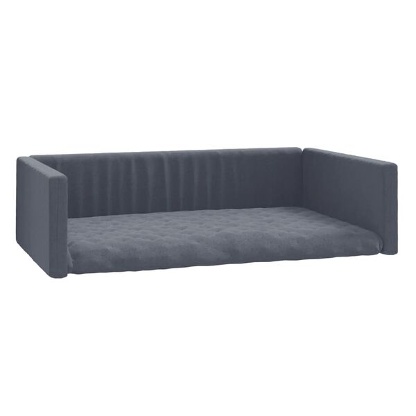 vidaXL Kofferraum-Hundebett Grau 110x70 cm Leinenoptik