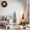 vidaXL Künstlicher Weihnachtsbaum Schlank mit Schnee Grün 150 cm PVC