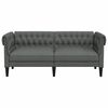 vidaXL Chesterfield-Sofa 2-Sitzer Dunkelgrau Stoff