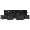 vidaXL Gartensofa-set 7 stk. Schwarz Poly-Rattan