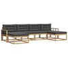 vidaXL Outdoor-Sofagarnitur 6 stk. Wei&szlig; und Anthrazit