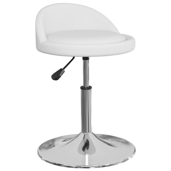 vidaXL Esszimmerst&uuml;hle 2 Stk. Drehbar Wei&szlig; Kunstleder