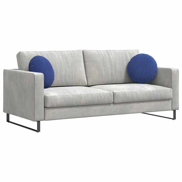 vidaXL Sitzkissen 2 Stück Polizeiblau Ø 40 x 13 cm Samt