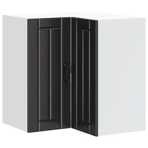vidaXL K&uuml;chen-Eckh&auml;ngeschrank Lucca Schwarz Holzwerkstoff