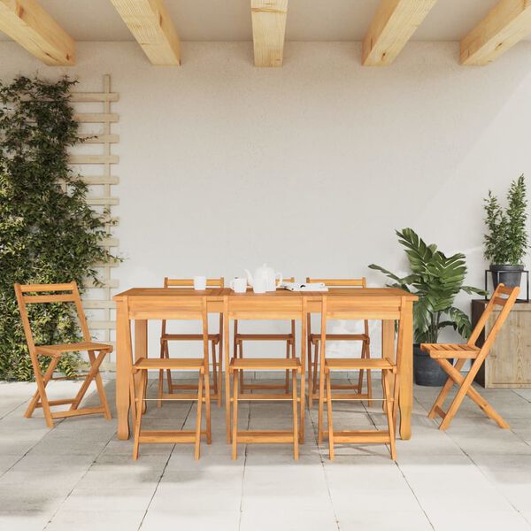 vidaXL Bistrost&uuml;hle 8 Stk. Klappbar Massivholz Akazie