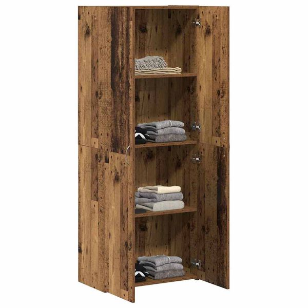 vidaXL Büroschrank mit Regal Altholz 60 x 32 x 153 Holzwerkstoff