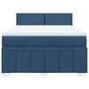vidaXL Boxspringbett mit Matratze Blau 140x200 cm Stoff