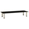 vidaXL TV-Tisch 100x35x17 cm Schwarz Hartglas