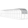 vidaXL H&uuml;hnerstall gegen die Wand Silber 1200 x 200 x 215 cm