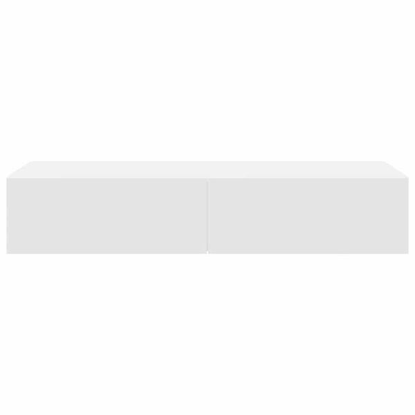 vidaXL Wandregal mit Schubladen Wei&szlig; 100x36x19 cm Holzwerkstoff