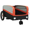 vidaXL Fahrradanhänger Schwarz und Orange 30 kg Eisen