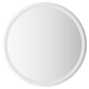 vidaXL LED-Badezimmerspiegel Transparent &Oslash; 70 cm Geh&auml;rtetes Glas