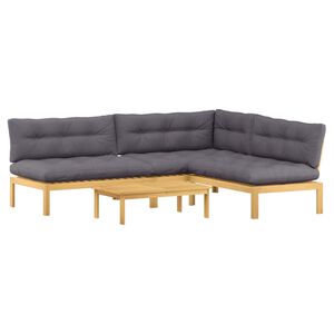 vidaXL 4 St&uuml;ck Garten Pallet Sofa Einheiten Massivholz Akazie