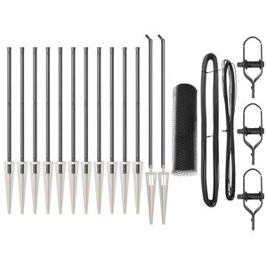 vidaXL Zaunpfosten Grau 25 x 1 m (13 mm Gewebe) Stahl