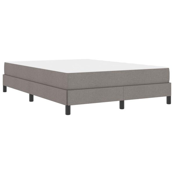 vidaXL Boxspringbett mit Matratze Taupe 140 x 200 cm Stoff