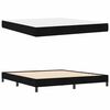 vidaXL Boxspringbett mit Matratze Schwarz 180 x 200 cm Stoff