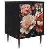 vidaXL Nachttisch BORNE Schwarz Eichen-Optik 36 x 33 x 51 cm