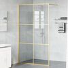vidaXL Walk-in Duschwand Gold 115 x 195 cm Geh&auml;rtetes Glas