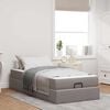 vidaXL Bettgestell mit Matratze mit Matratze 2 pcs Taupe Stoff