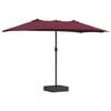 vidaXL Garten-Sonnenschirm Bordeauxrot 385 x 209 x 244 cm