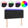 vidaXL LED Kopfteil Schwarz 100x5x78/88 cm Samt