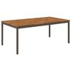 vidaXL Gartentisch Natur und Kaffee 196 x 100,5 x 75 cm