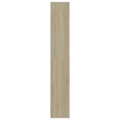 vidaXL Badezimmerschrank Weiß Sonoma-Eiche 30x30x183,5cm Holzwerkstoff