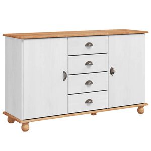vidaXL Sideboard ASKIM 133,5 x 40 x 79 cm Massivholz Kiefer