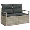 vidaXL Gartensofa-set mit Kissen 8 pcs Hellgrau Poly-Rattan