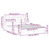 vidaXL Bettgestell "Viana" ohne Matratze Cappuccino-Braun 120x200 cm Kunstleder