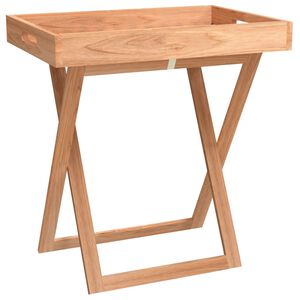 vidaXL Tabletttisch Klappbar 52x36x56,5 cm Massivholz Nussbaum