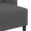 vidaXL 2-Sitzer-Sofa mit Chaiselongue L-f&ouml;rmig Dunkelgrau 125 cm Leinen