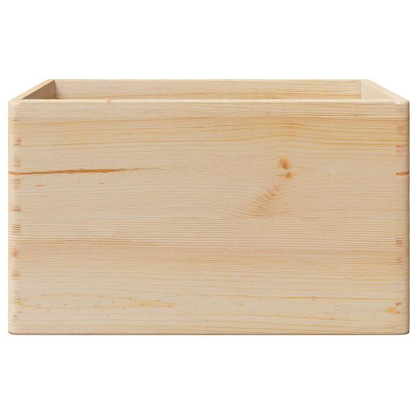 vidaXL Holzkiste mit Griffen 40x30x23 cm Massivholz Kiefer