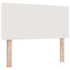 vidaXL Boxspringbett Creme und Wei&szlig; 203 x 120 x 88 cm Cordstoff