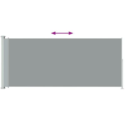 vidaXL Seitenmarkise Ausziehbar 180x500 cm Grau