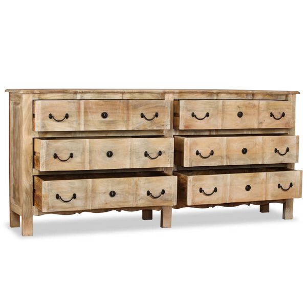 vidaXL Sideboard Massivholz Mango 200x40x90 cm