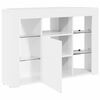 vidaXL Eck-LED-TV-Schrank Hochglanz Wei&szlig; 100x40x68cm Holzwerkstoff