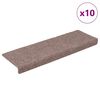 vidaXL Stufenmatten Selbstklebend 10 Stk. 65x21x4 cm Hellbraun Rechteckiger Rand