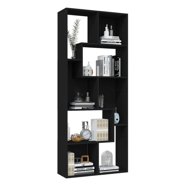 vidaXL B&uuml;cherregal Schwarz 67x24x161 cm Holzwerkstoff