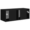 vidaXL TV-Wandschrank Schwarz 78,5 x 31 x 29,5 cm Holzwerkstoff